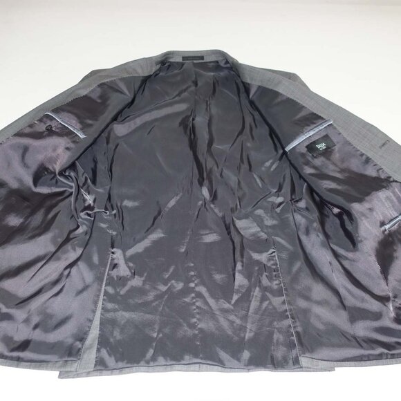 Tallia Men's Suit Jacket Size 44 Regular Gray 100% Wool 2 Button Blazer Coat 44R - Picture 6 of 8